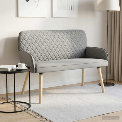 vidaXL 2 Seater Sofa with Solid Wood Legs 2-Seater Light Grey