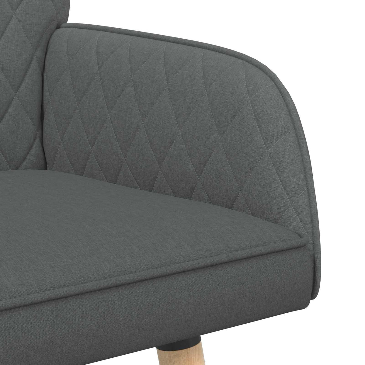vidaXL 2 Seater Sofa with Solid Wood Legs 2-Seater Dark Grey