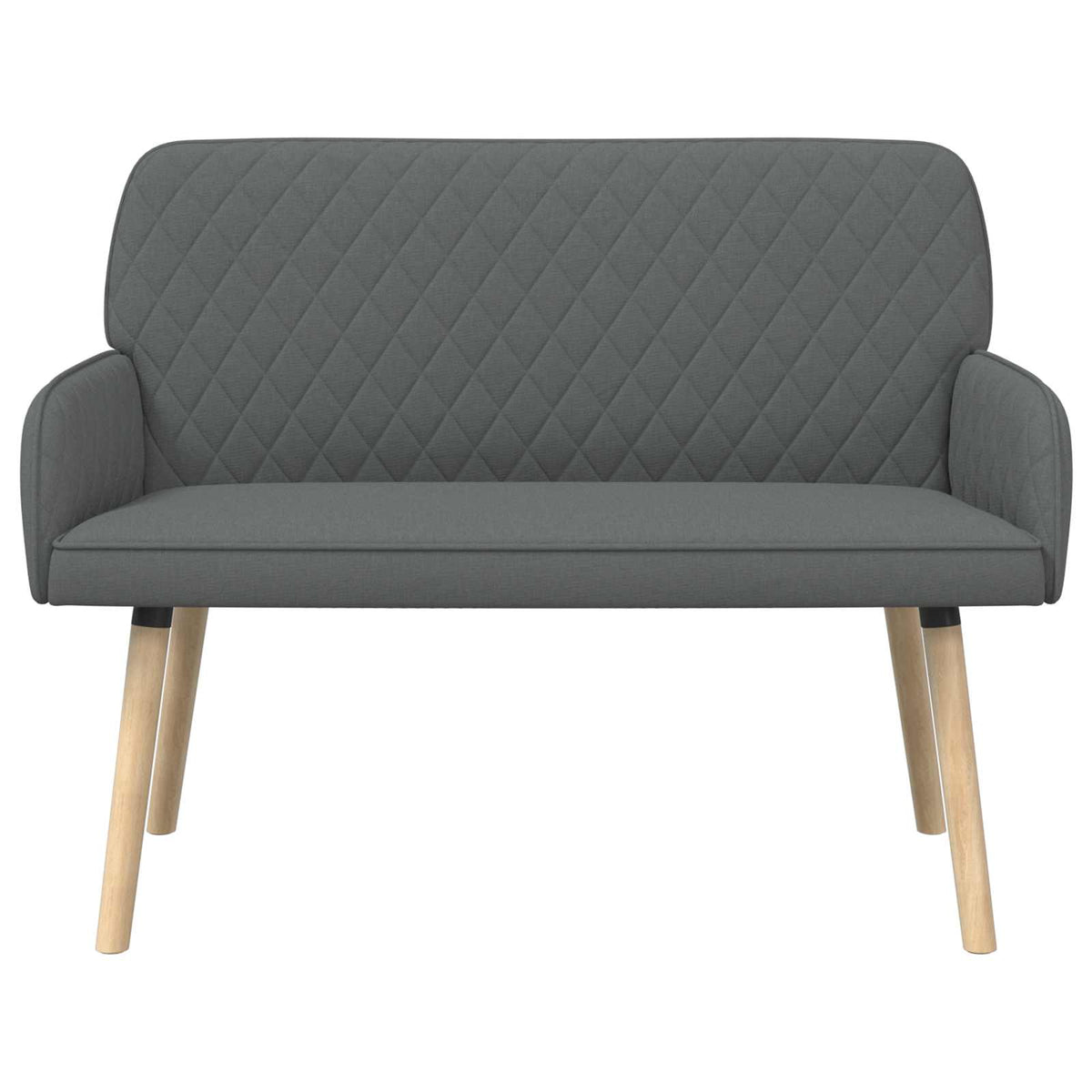 vidaXL 2 Seater Sofa with Solid Wood Legs 2-Seater Dark Grey