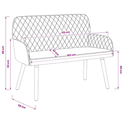 vidaXL 2 Seater Sofa with Solid Wood Legs 2-Seater Dark Grey