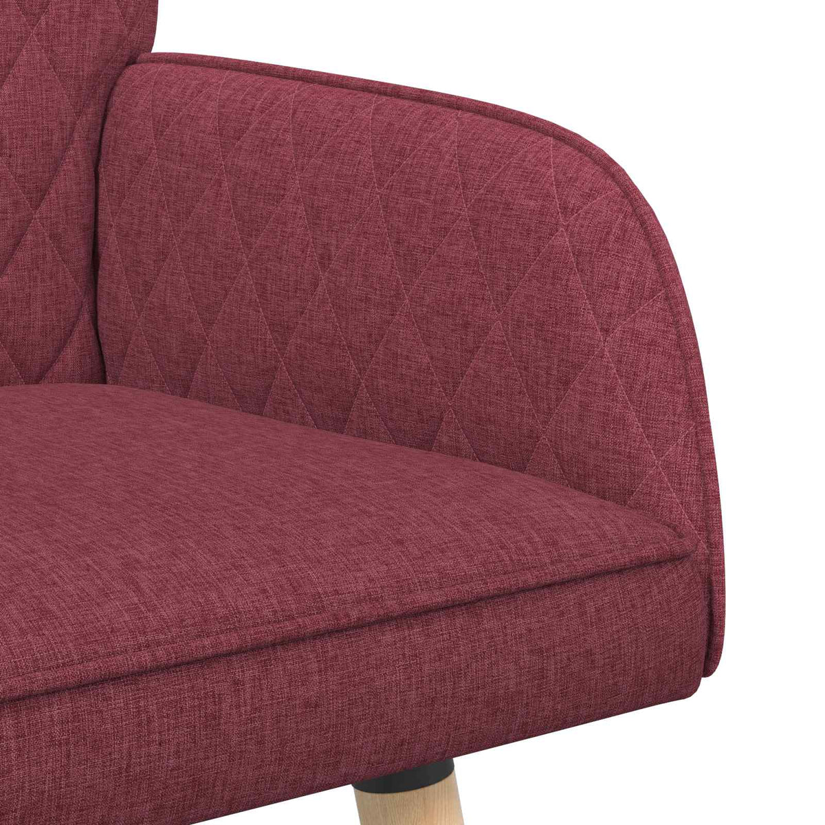 vidaXL 2 Seater Sofa with Solid Wood Legs 2-Seater Wine Red