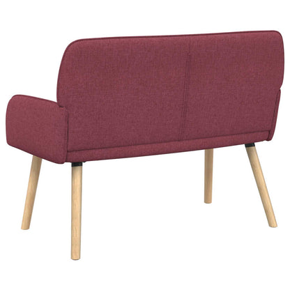 vidaXL 2 Seater Sofa with Solid Wood Legs 2-Seater Wine Red