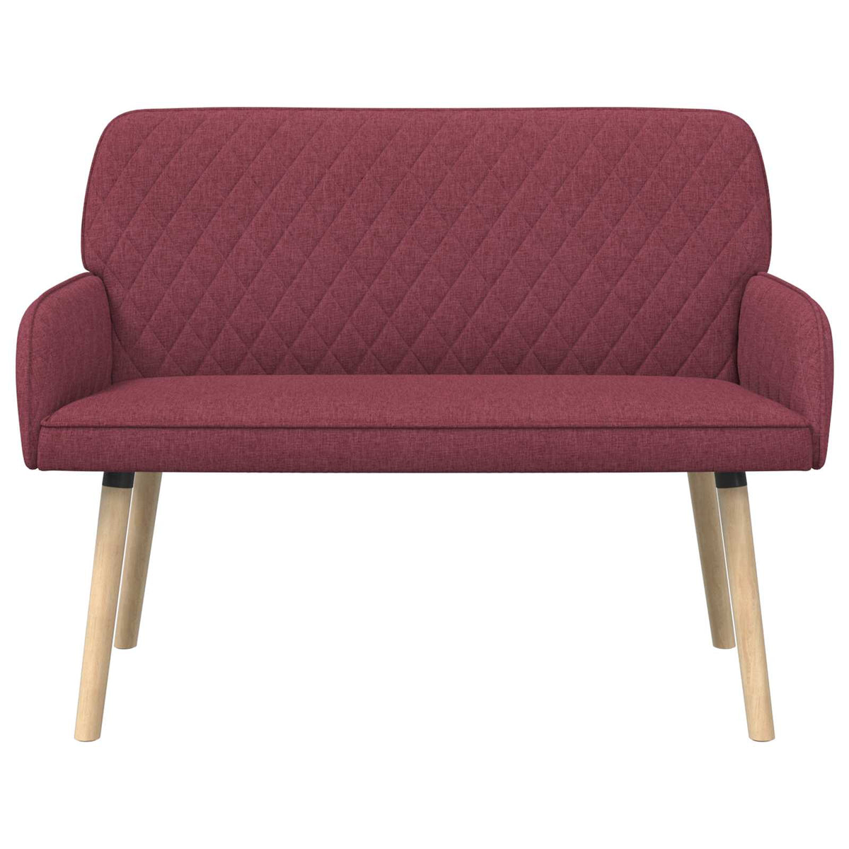 vidaXL 2 Seater Sofa with Solid Wood Legs 2-Seater Wine Red