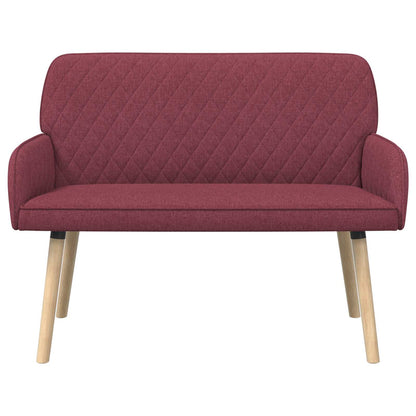 vidaXL 2 Seater Sofa with Solid Wood Legs 2-Seater Wine Red