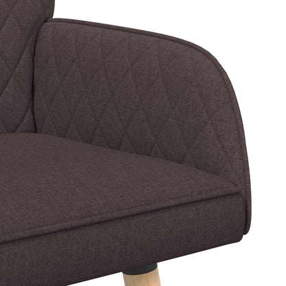 vidaXL 2 Seater Sofa with Solid Wood Legs 2-Seater Dark Brown