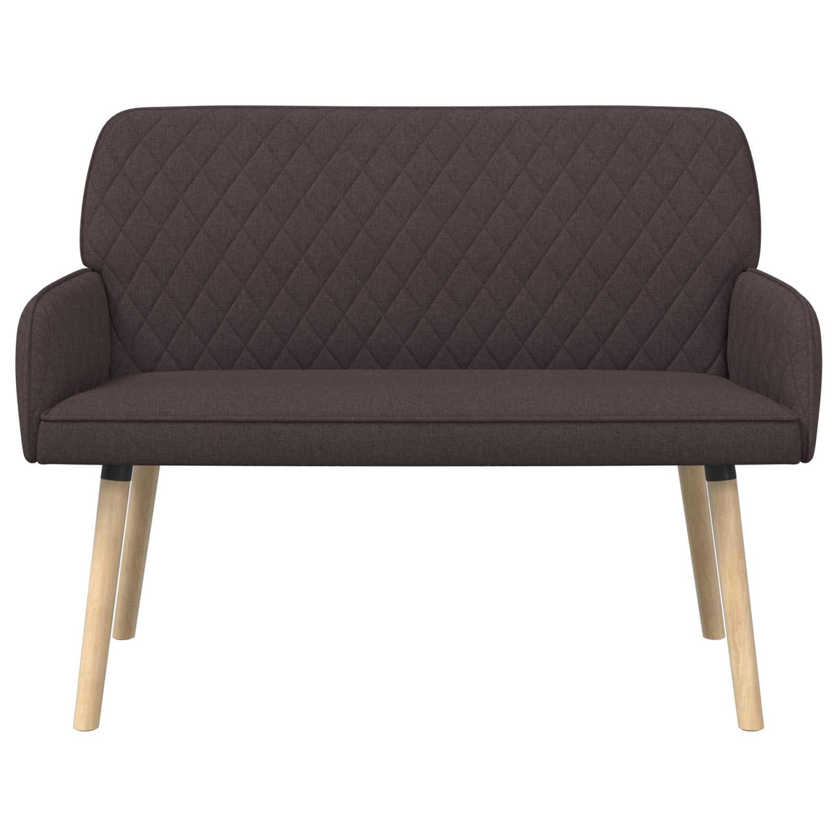 vidaXL 2 Seater Sofa with Solid Wood Legs 2-Seater Dark Brown