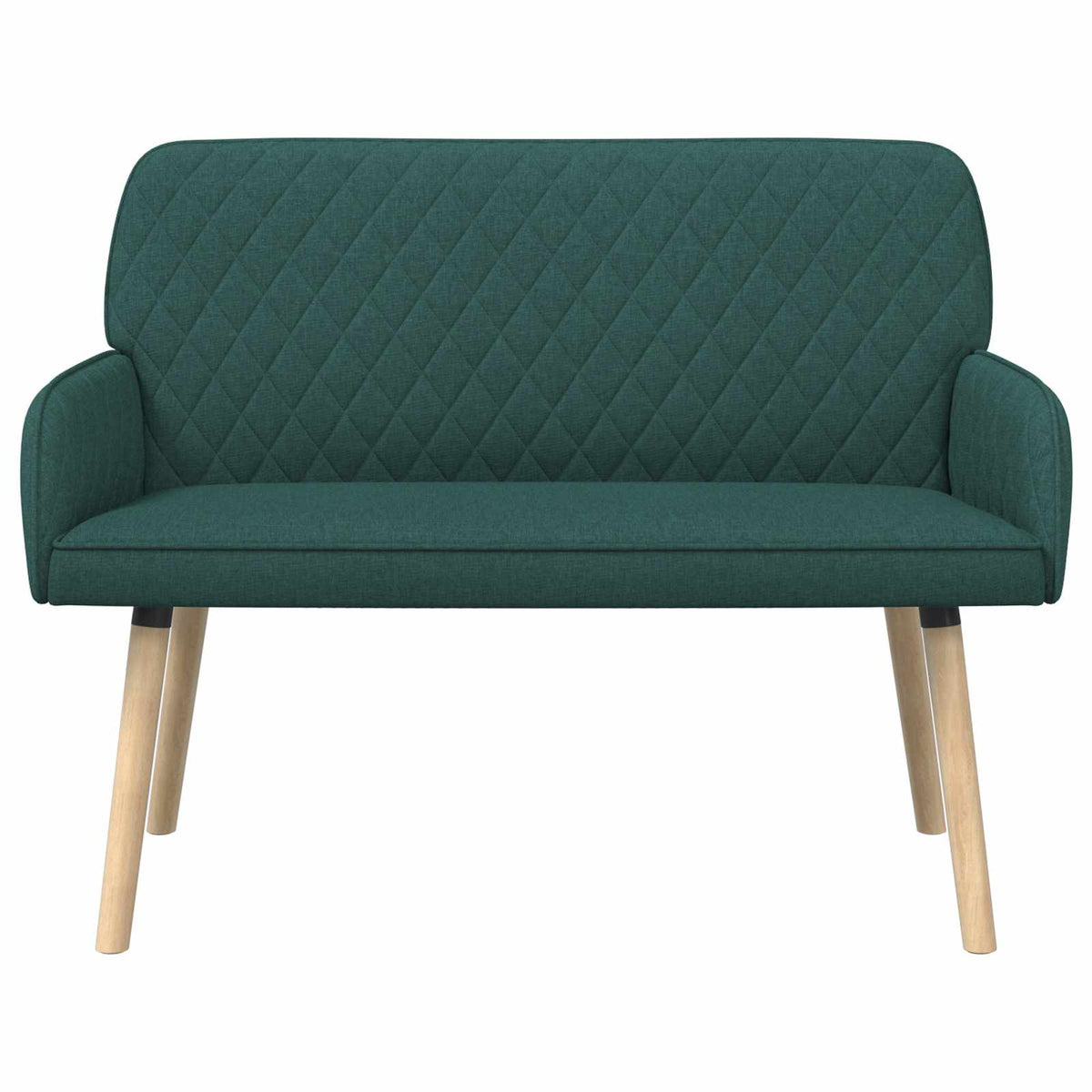 vidaXL 2 Seater Sofa with Solid Wood Legs 2-Seater Dark Green