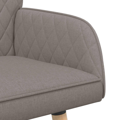 vidaXL 2 Seater Sofa with Solid Wood Legs 2-Seater Taupe Linen Fabric