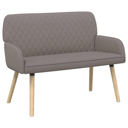 vidaXL 2 Seater Sofa with Solid Wood Legs 2-Seater Taupe Linen Fabric