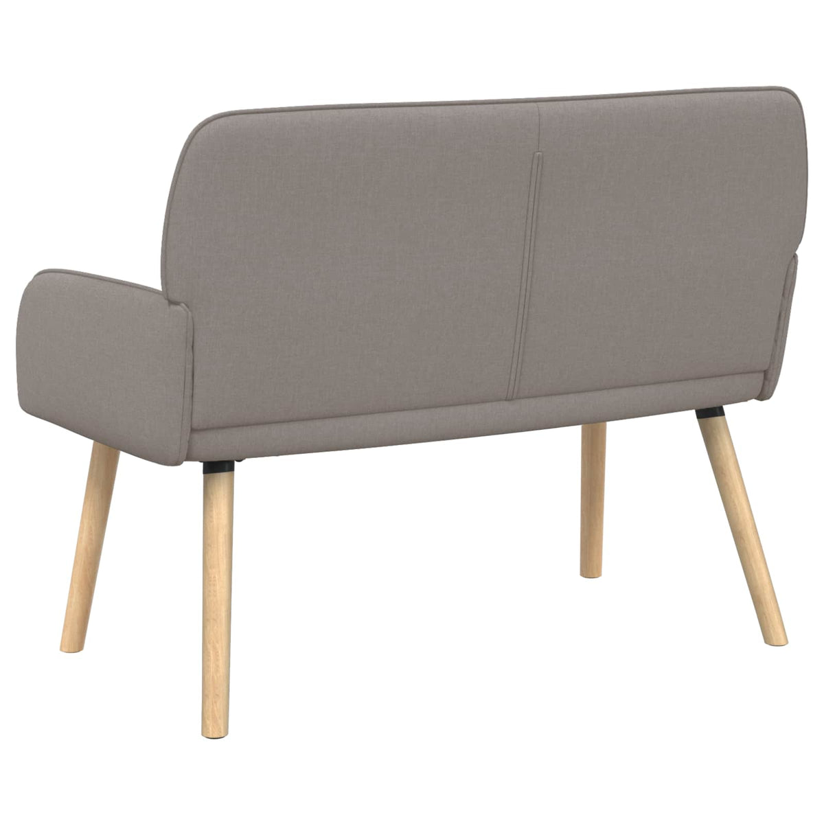 vidaXL 2 Seater Sofa with Solid Wood Legs 2-Seater Taupe Linen Fabric