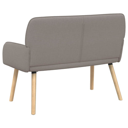 vidaXL 2 Seater Sofa with Solid Wood Legs 2-Seater Taupe Linen Fabric