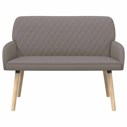 vidaXL 2 Seater Sofa with Solid Wood Legs 2-Seater Taupe Linen Fabric