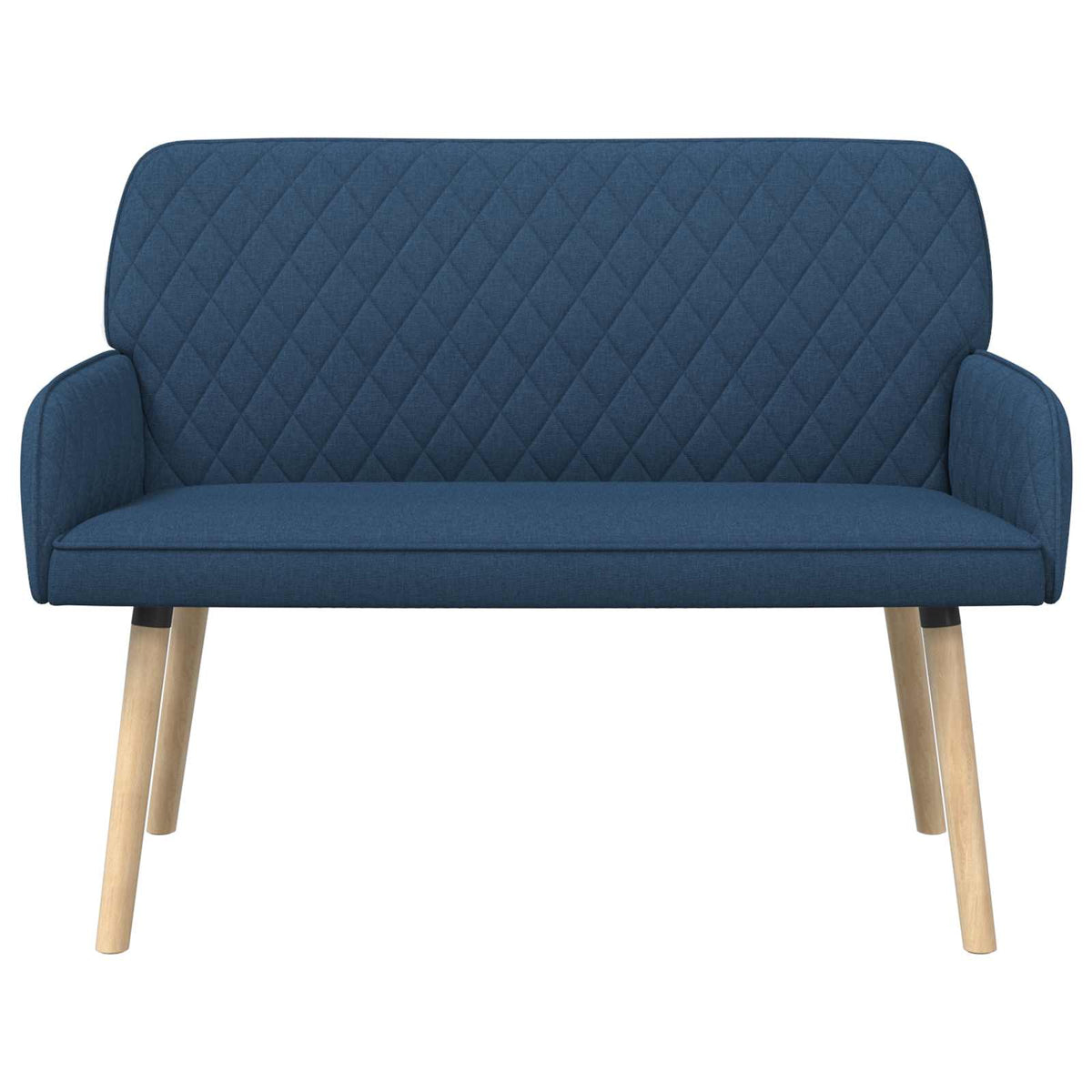 vidaXL 2 Seater Sofa with Solid Wood Legs 2-Seater Blue Linen Fabric
