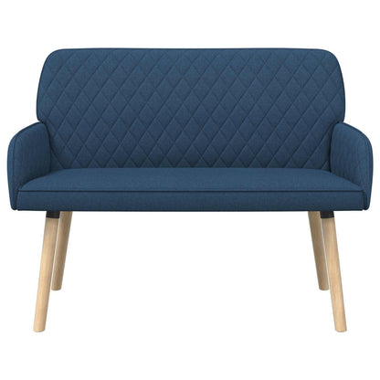 vidaXL 2 Seater Sofa with Solid Wood Legs 2-Seater Blue Linen Fabric