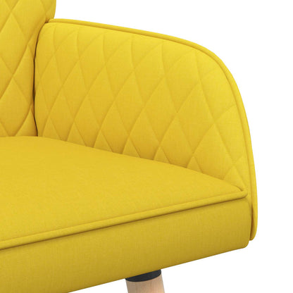 vidaXL 2 Seater Sofa with Solid Wood Legs 2-Seater Light Yellow
