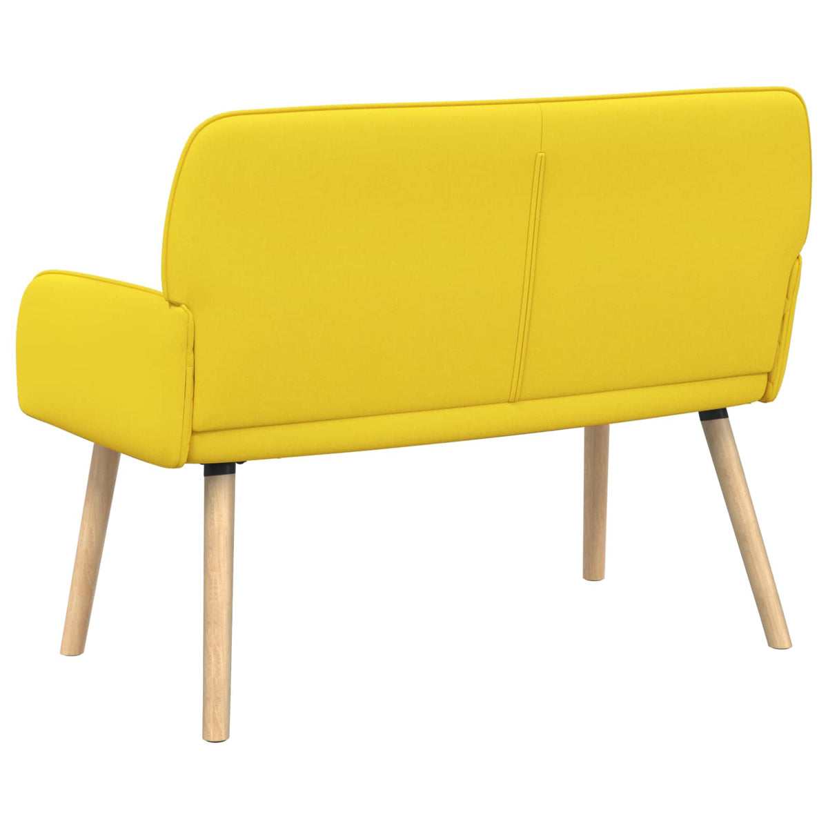 vidaXL 2 Seater Sofa with Solid Wood Legs 2-Seater Light Yellow