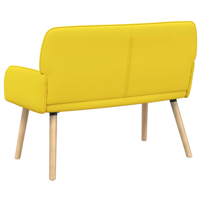vidaXL 2 Seater Sofa with Solid Wood Legs 2-Seater Light Yellow