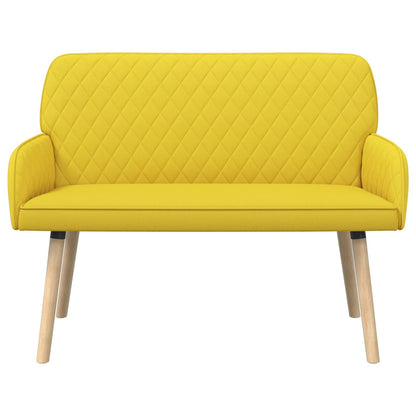 vidaXL 2 Seater Sofa with Solid Wood Legs 2-Seater Light Yellow