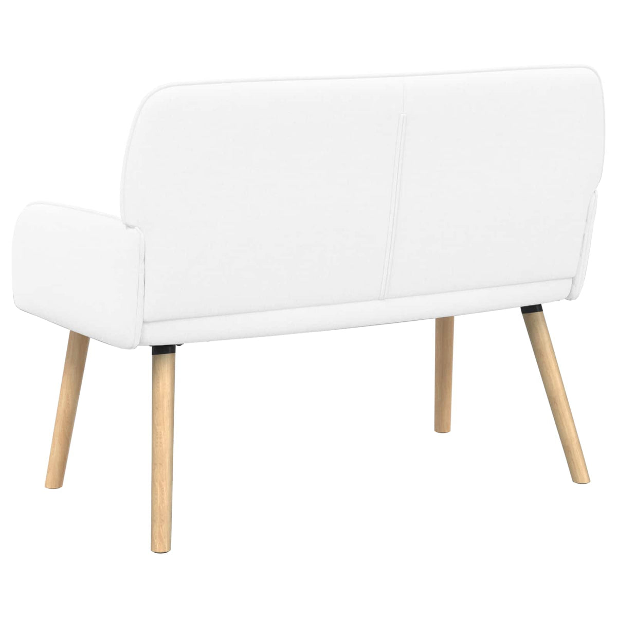 vidaXL 2 Seater Sofa with Solid Wood Legs 2-Seater White Linen Fabric