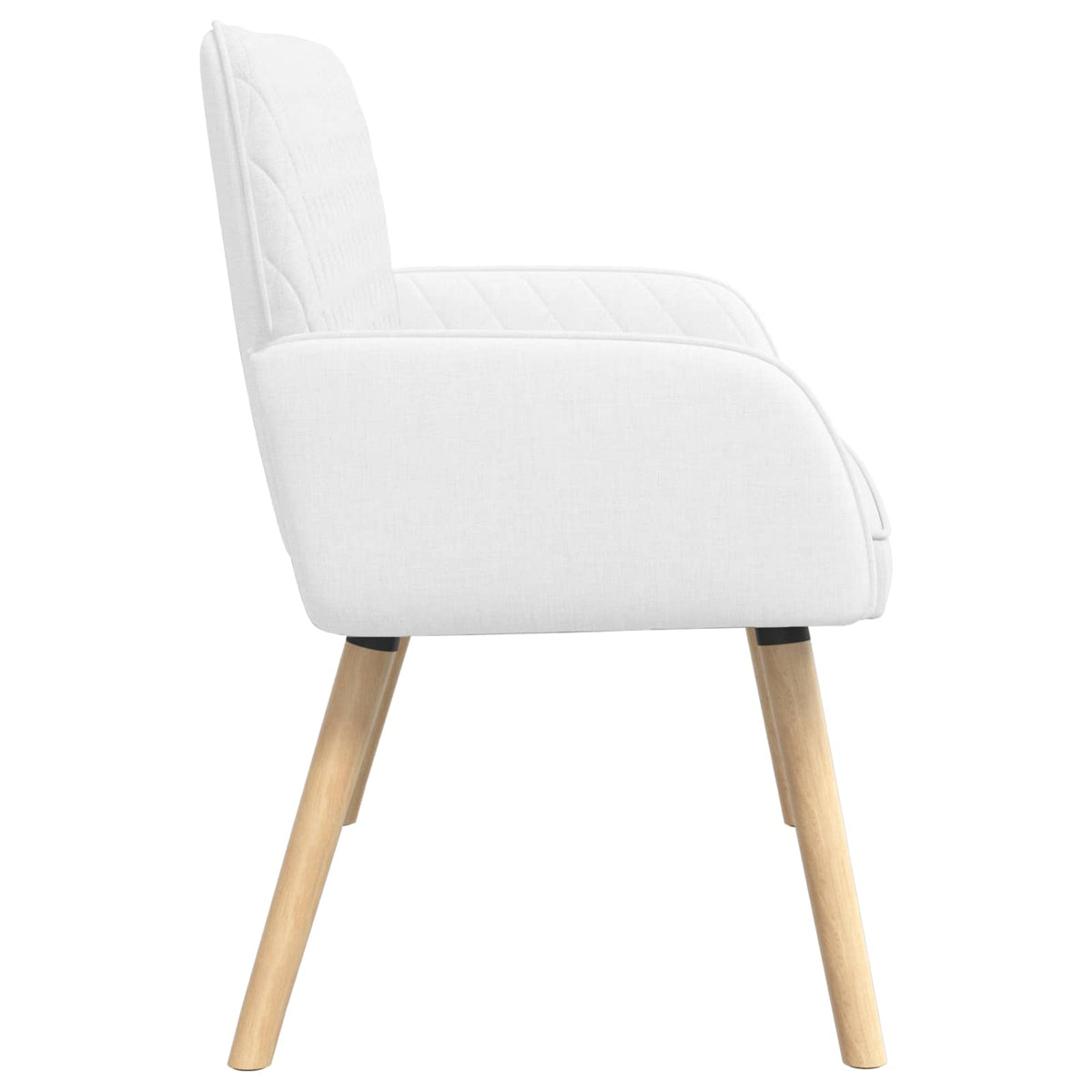 vidaXL 2 Seater Sofa with Solid Wood Legs 2-Seater White Linen Fabric