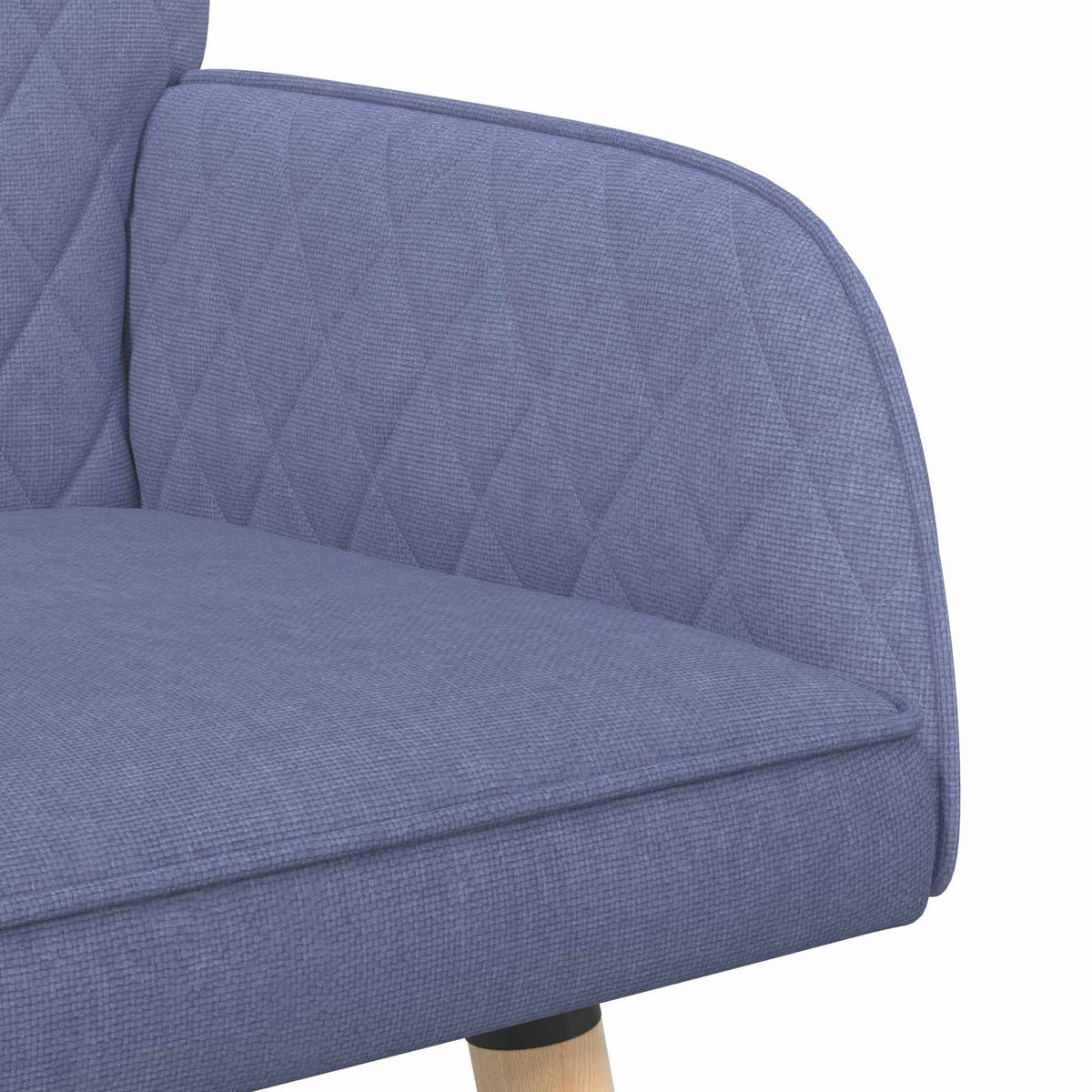 vidaXL 2 Seater Sofa with Solid Wood Legs 2-Seater Jeans Blue