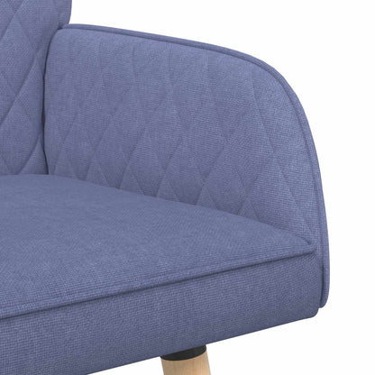 vidaXL 2 Seater Sofa with Solid Wood Legs 2-Seater Jeans Blue