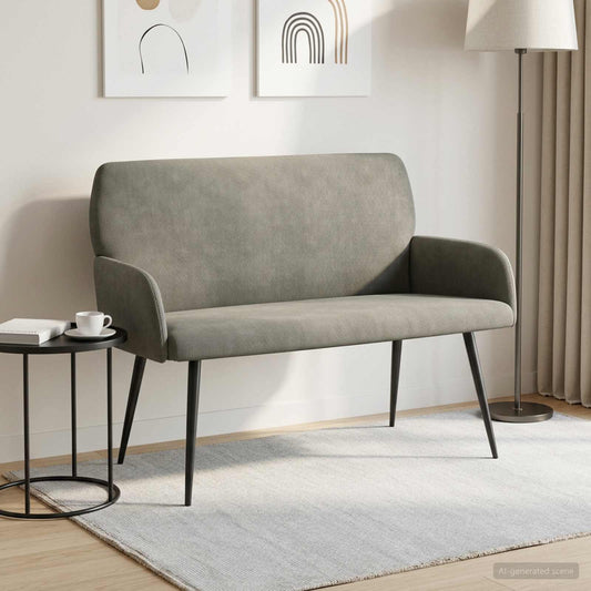 vidaXL 2 Seater Sofa with Metal Legs 2-Seater Light Grey