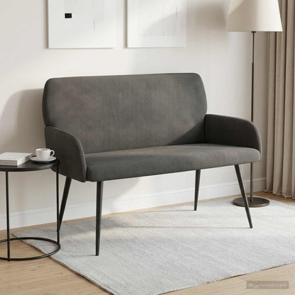 vidaXL 2 Seater Sofa with Metal Legs 2-Seater Dark Grey