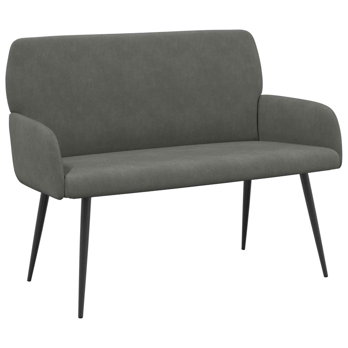 vidaXL 2 Seater Sofa with Metal Legs 2-Seater Dark Grey