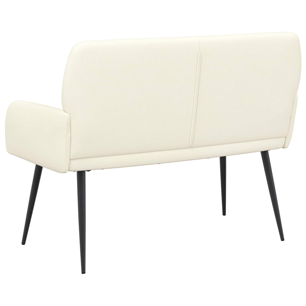 vidaXL 2 Seater Sofa with Metal Legs 2-Seater Cream Corduroy Fabric
