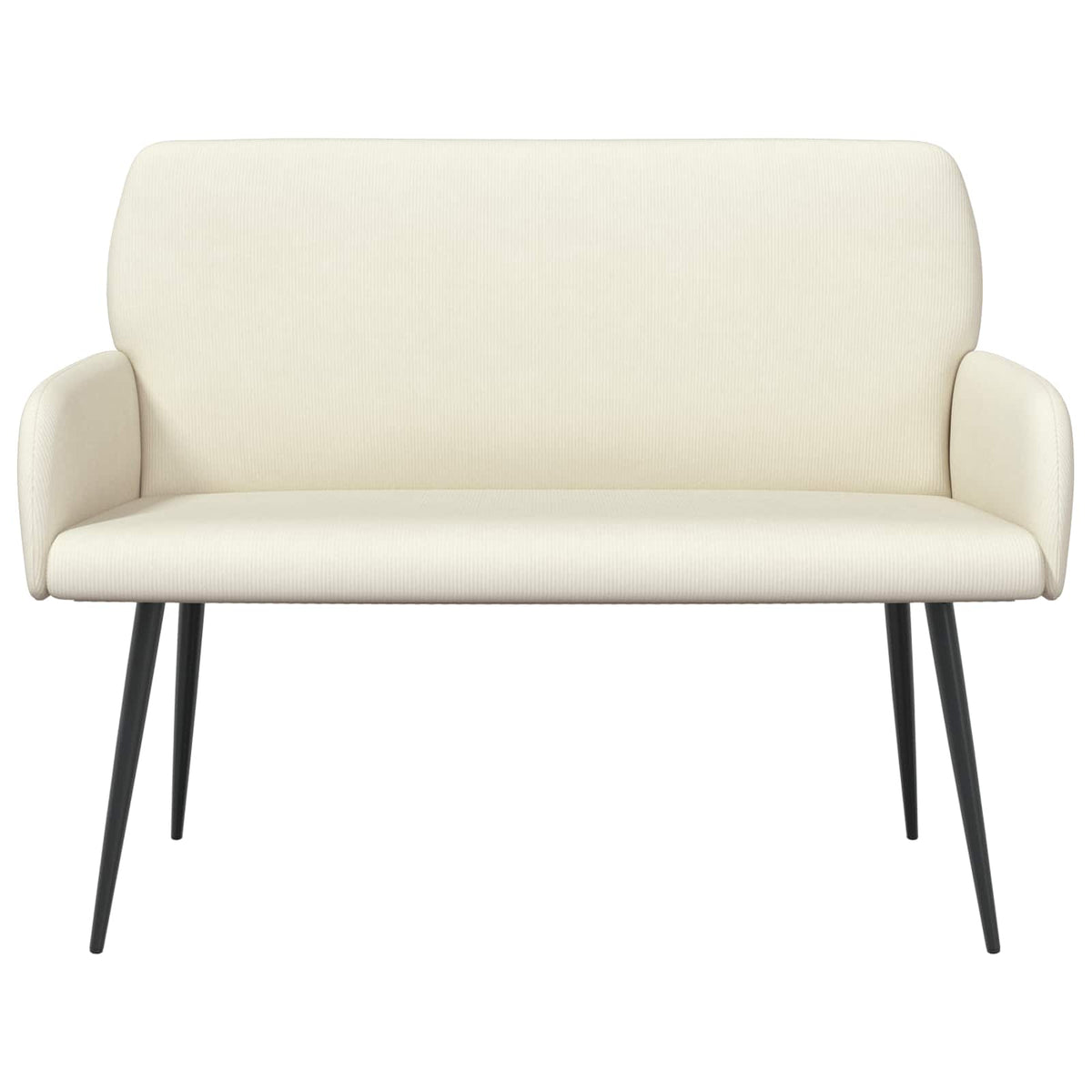 vidaXL 2 Seater Sofa with Metal Legs 2-Seater Cream Corduroy Fabric