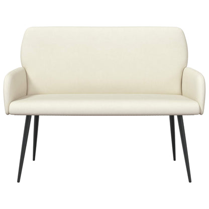 vidaXL 2 Seater Sofa with Metal Legs 2-Seater Cream Corduroy Fabric