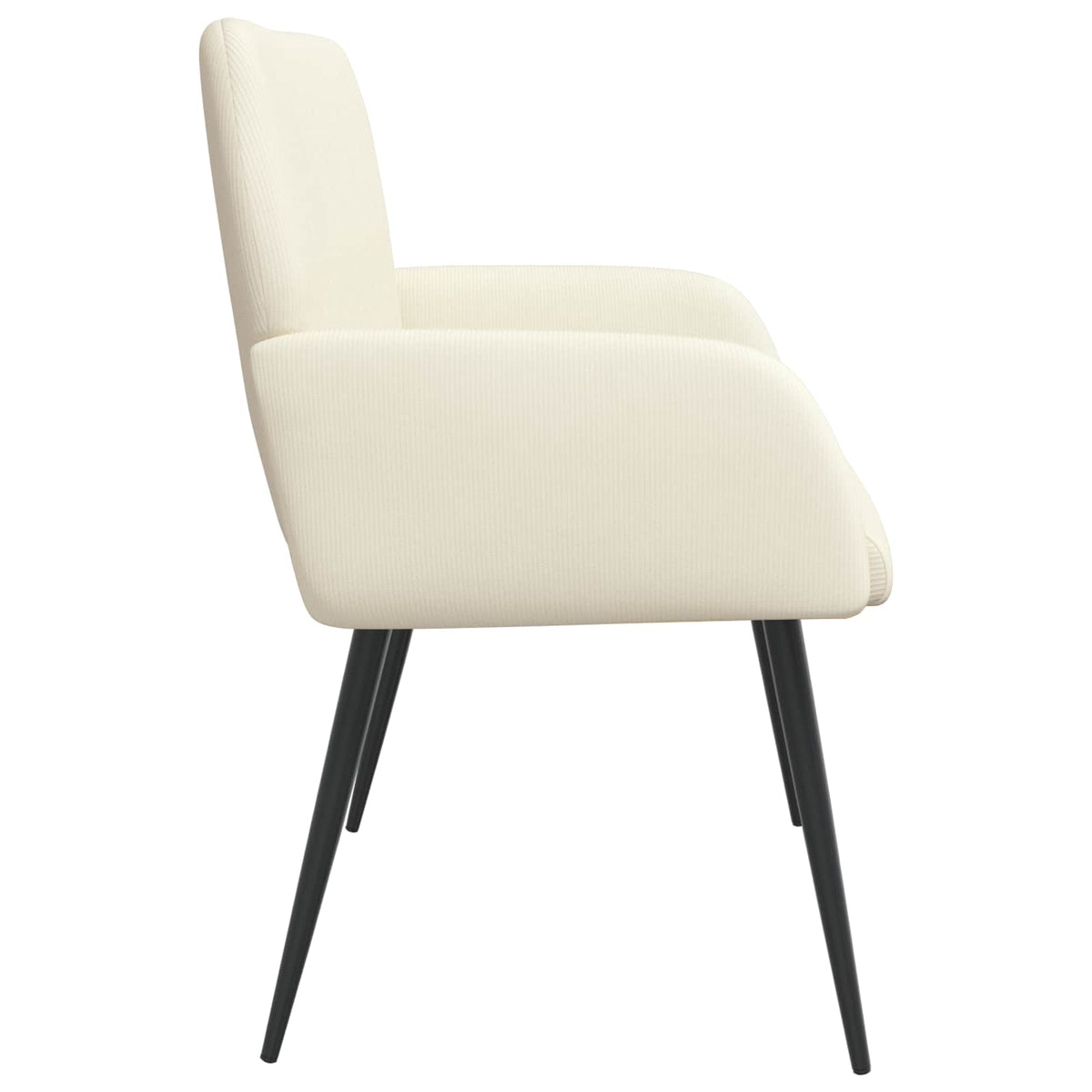 vidaXL 2 Seater Sofa with Metal Legs 2-Seater Cream Corduroy Fabric
