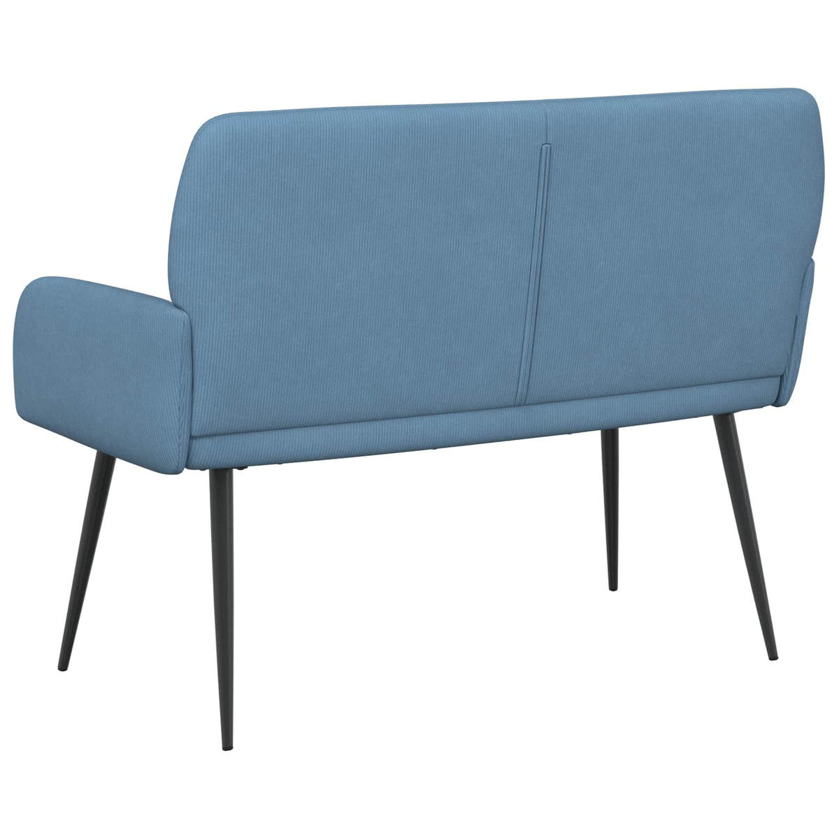 vidaXL 2 Seater Sofa with Metal Legs 2-Seater Blue Corduroy Fabric