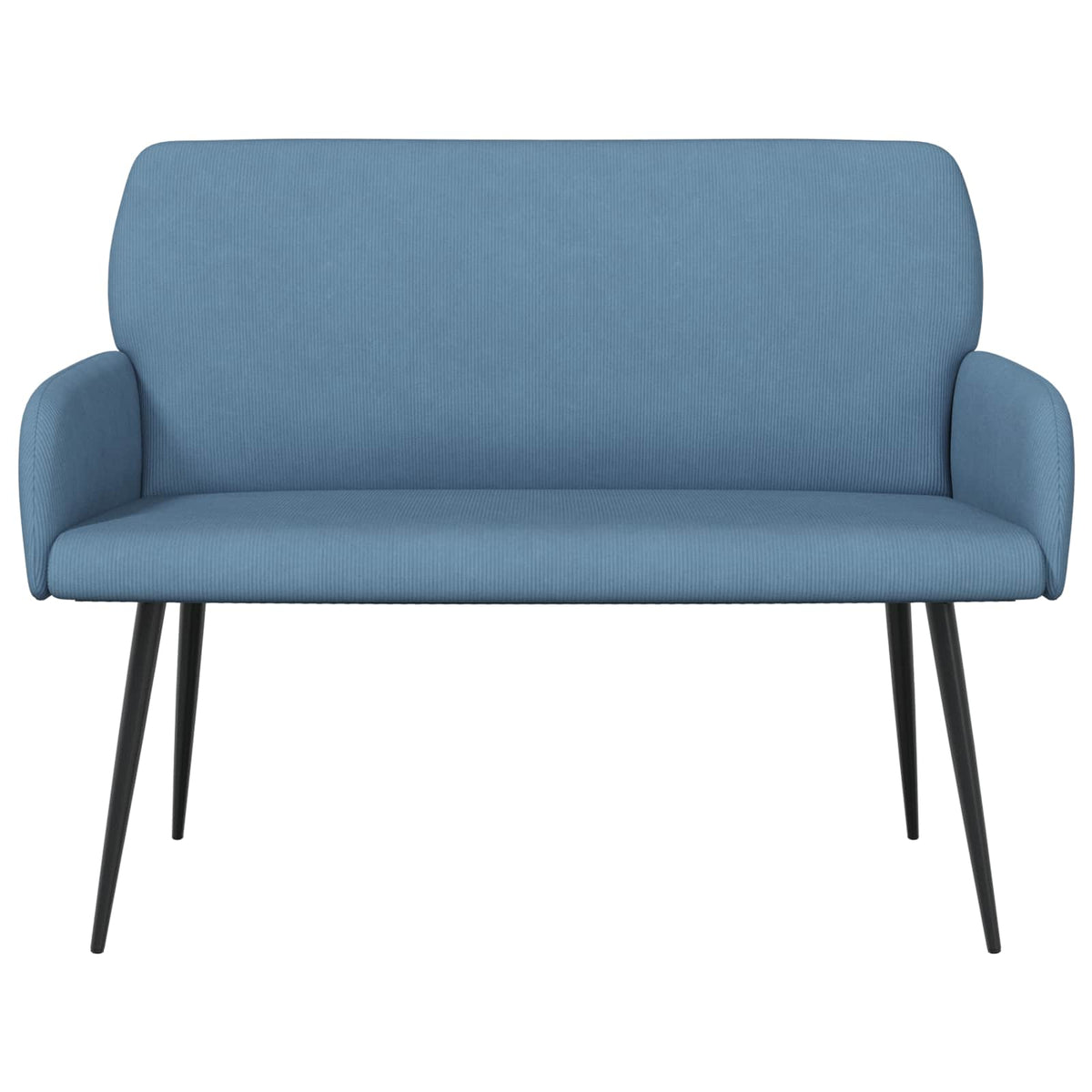 vidaXL 2 Seater Sofa with Metal Legs 2-Seater Blue Corduroy Fabric