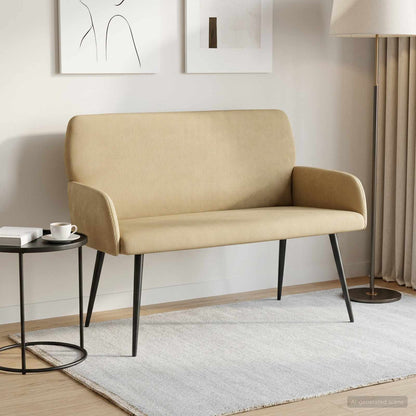 vidaXL 2 Seater Sofa with Metal Legs 2-Seater Grey Green