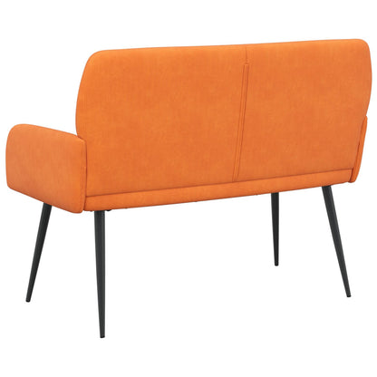 vidaXL 2 Seater Sofa with Metal Legs 2-Seater Orange Corduroy Fabric