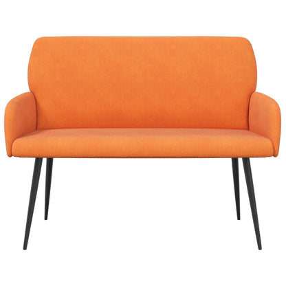 vidaXL 2 Seater Sofa with Metal Legs 2-Seater Orange Corduroy Fabric