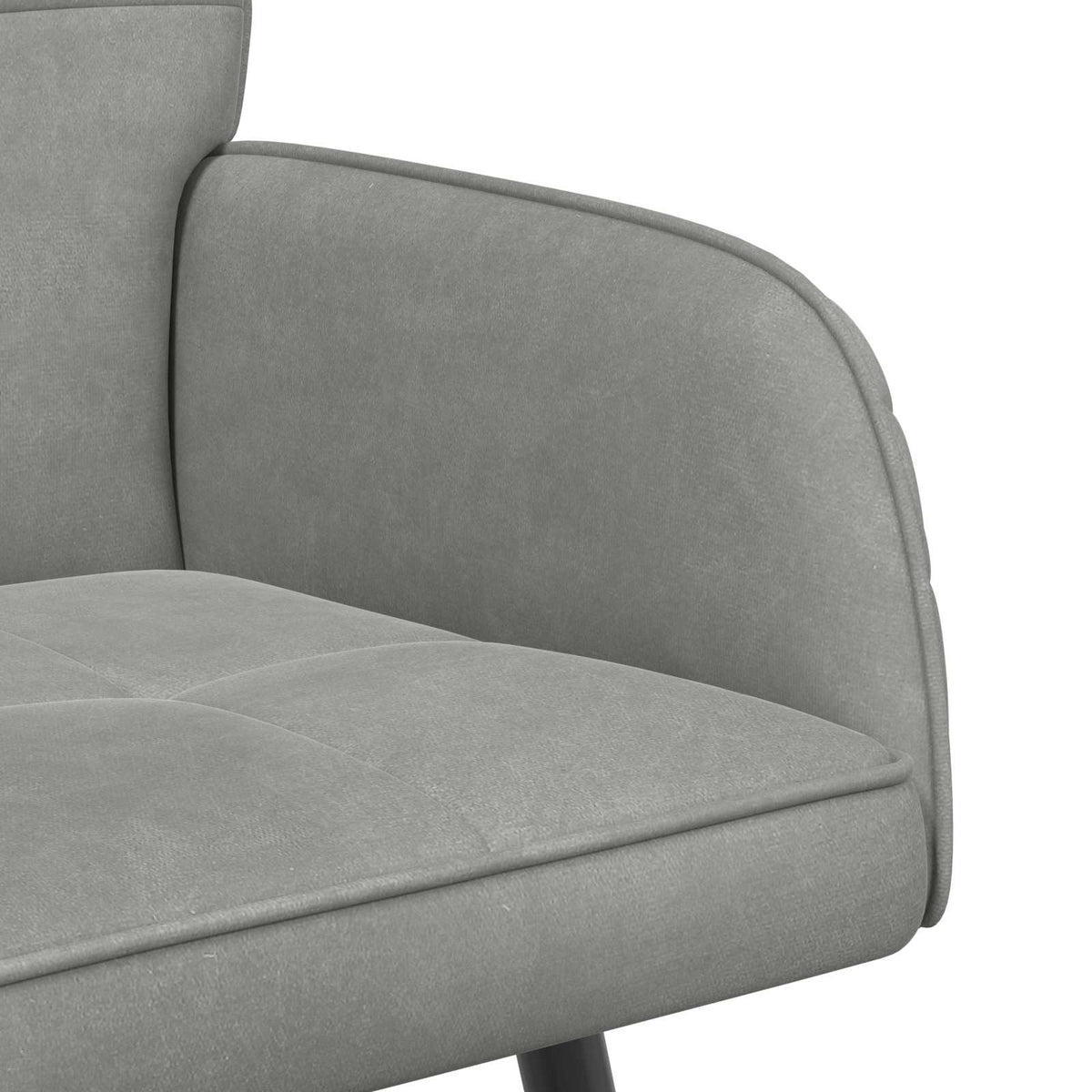 vidaXL 2 Seater Sofa with Metal Legs 2-Seater Light Grey Velvet