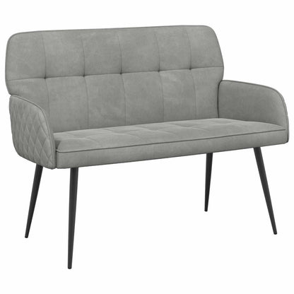 vidaXL 2 Seater Sofa with Metal Legs 2-Seater Light Grey Velvet