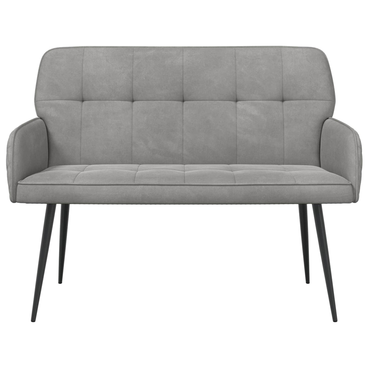 vidaXL 2 Seater Sofa with Metal Legs 2-Seater Light Grey Velvet