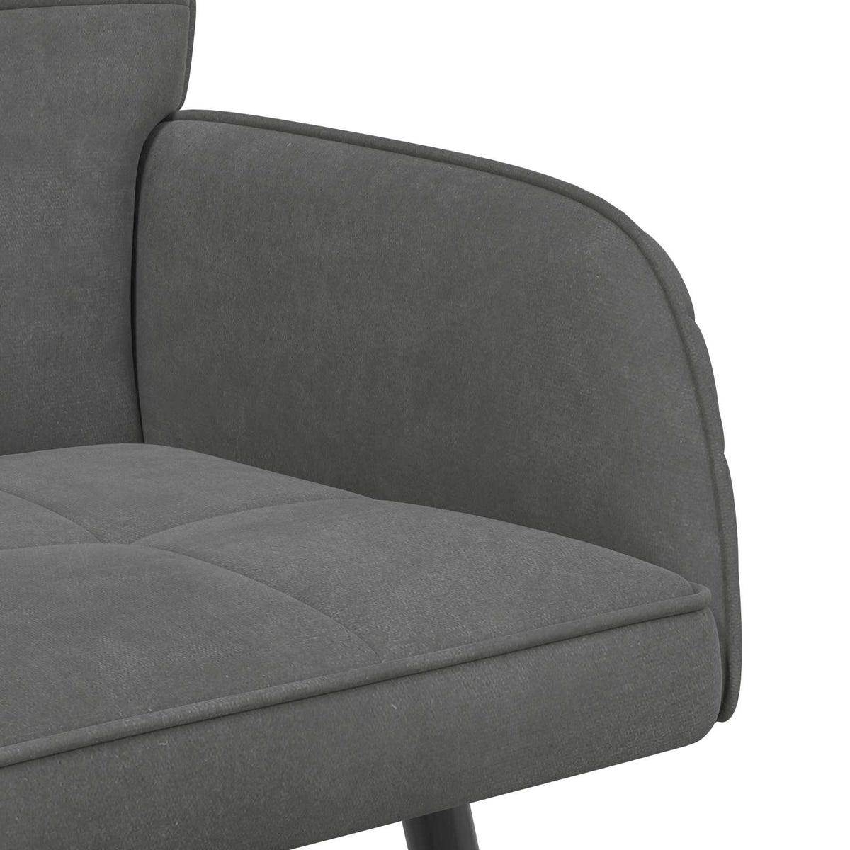 vidaXL 2 Seater Sofa with Metal Legs 2-Seater Dark Grey Velvet