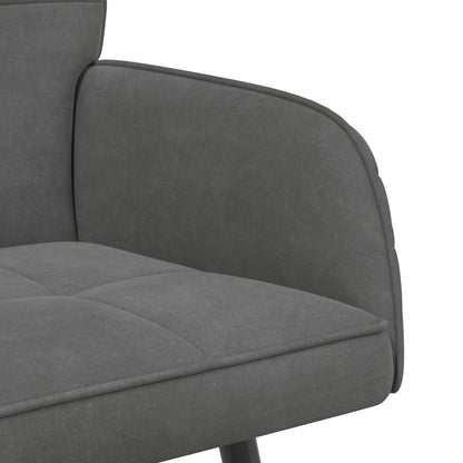 vidaXL 2 Seater Sofa with Metal Legs 2-Seater Dark Grey Velvet