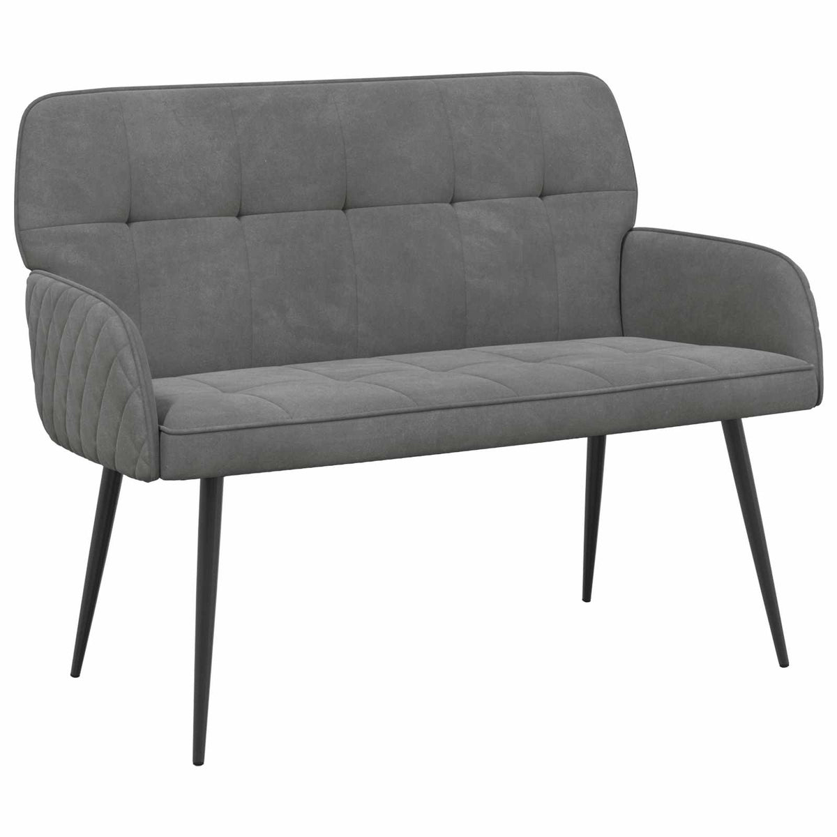 vidaXL 2 Seater Sofa with Metal Legs 2-Seater Dark Grey Velvet
