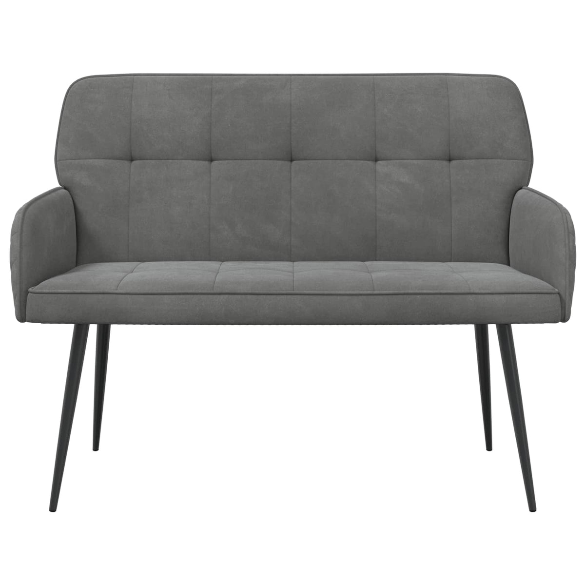 vidaXL 2 Seater Sofa with Metal Legs 2-Seater Dark Grey Velvet