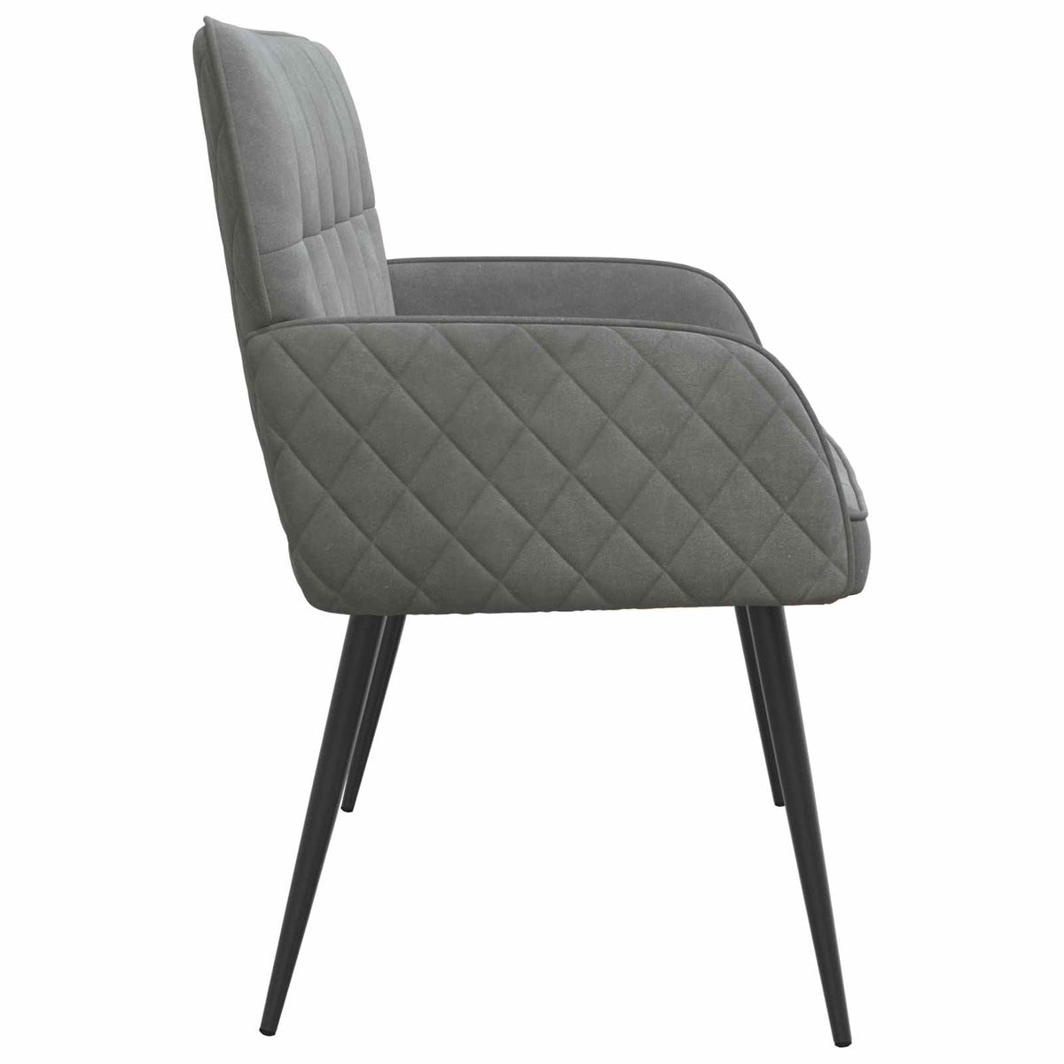 vidaXL 2 Seater Sofa with Metal Legs 2-Seater Dark Grey Velvet