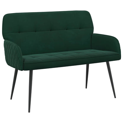vidaXL 2 Seater Sofa with Metal Legs 2-Seater Dark Green Velvet