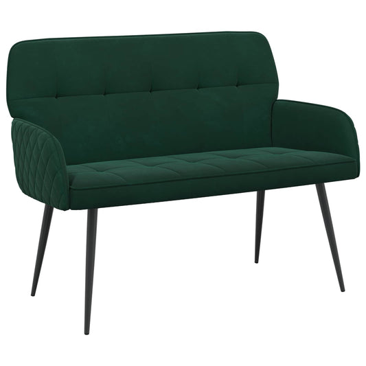 vidaXL 2 Seater Sofa with Metal Legs 2-Seater Dark Green Velvet