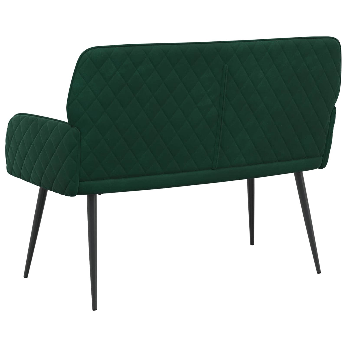 vidaXL 2 Seater Sofa with Metal Legs 2-Seater Dark Green Velvet