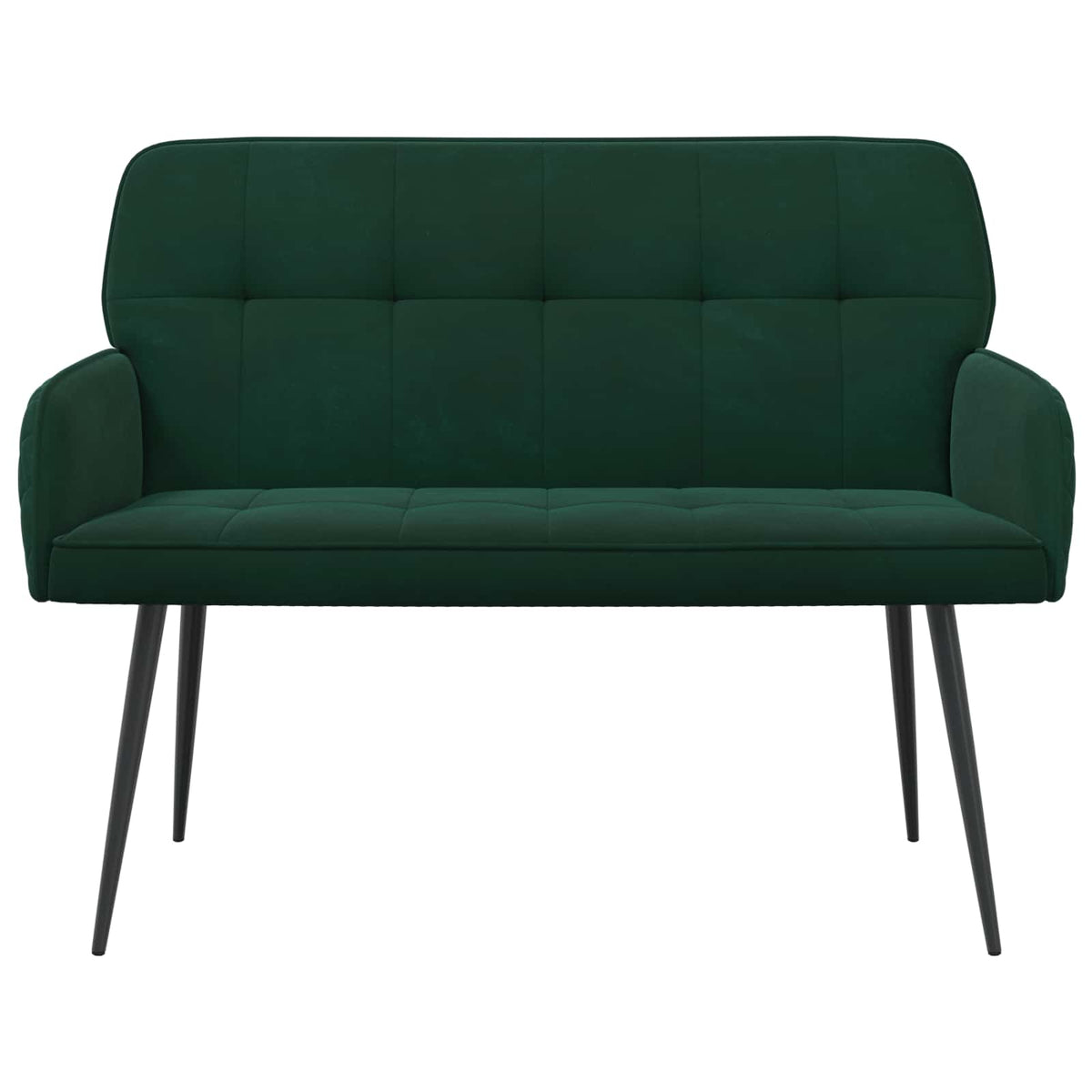 vidaXL 2 Seater Sofa with Metal Legs 2-Seater Dark Green Velvet
